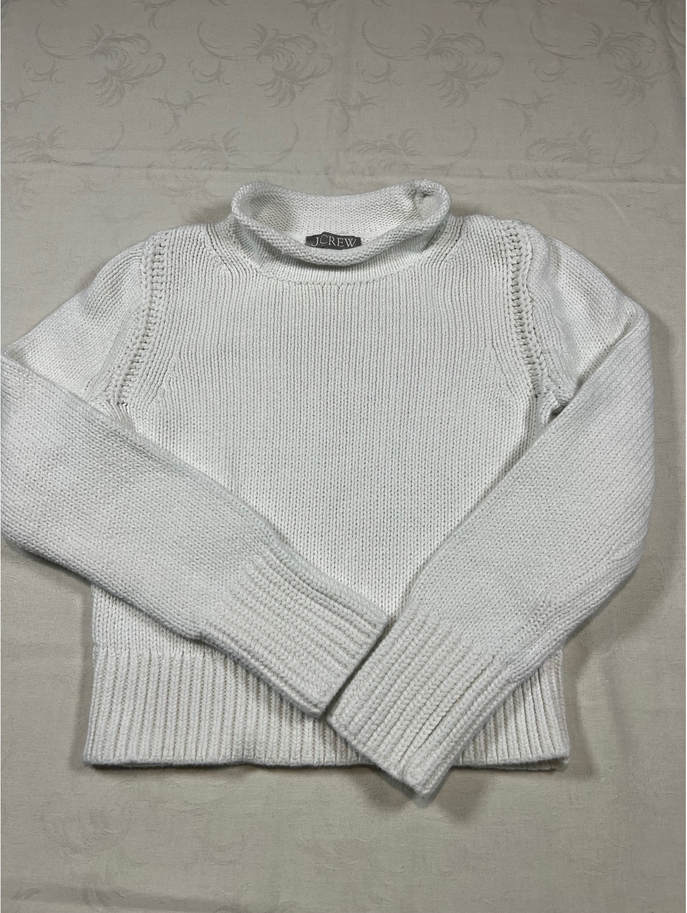 J.Crew Womans Knit Sweater Rolled Neck Ivory Size XXS